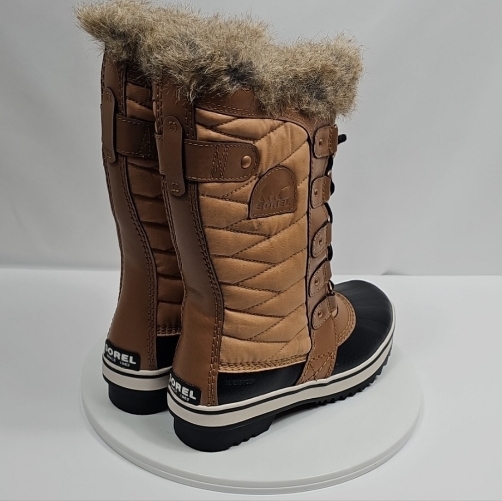 NIB Sorel Tofino II Waterproof Boots Size 6 Curry Fawn Insulated Quilted Leather - Picture 6 of 15